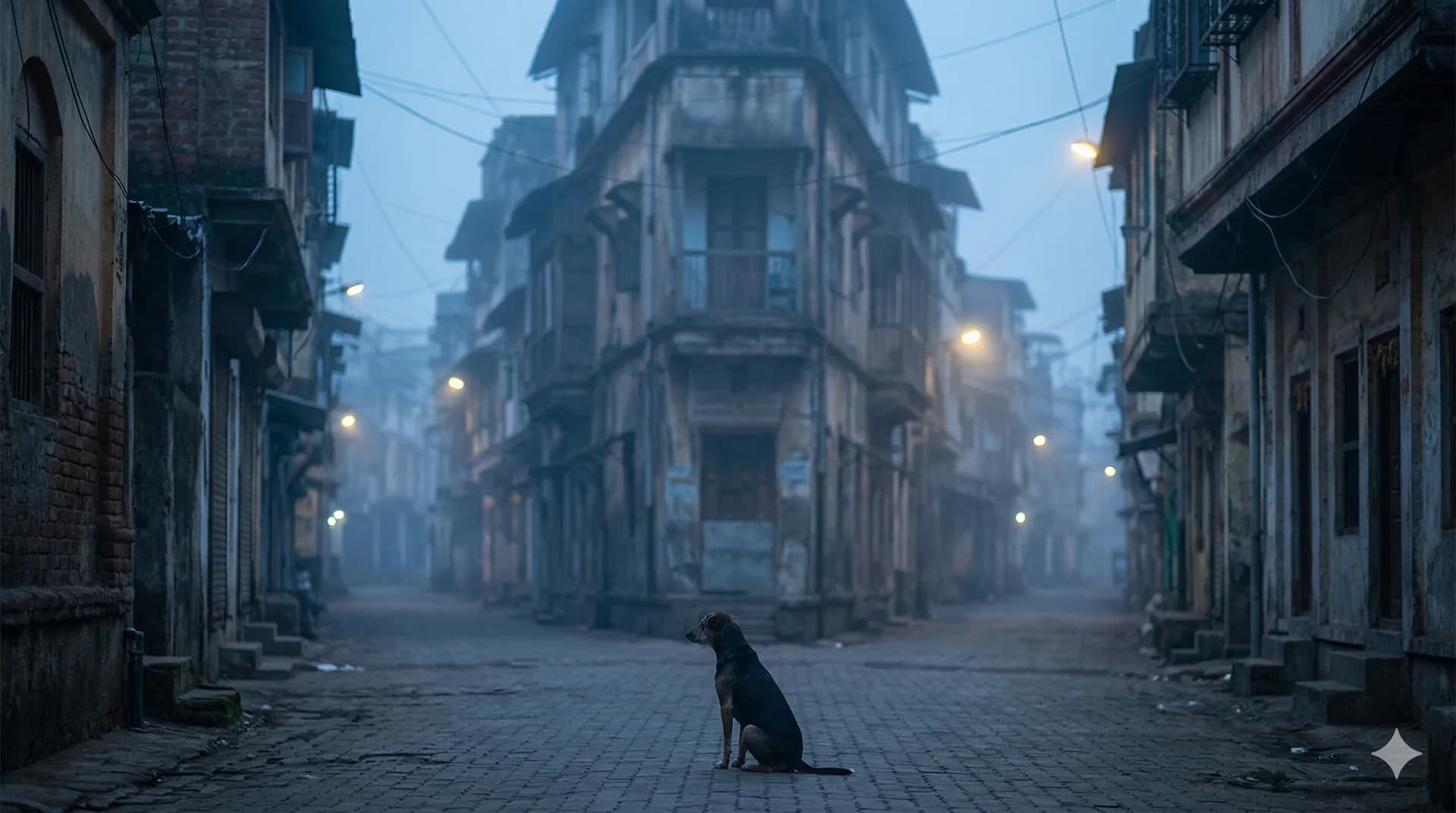 Stray dog on an Indian street